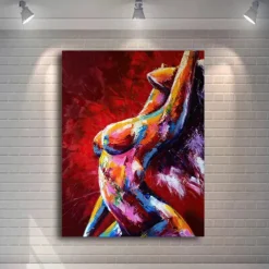 Abstract Woman Nude Canvas Painting Sexy Body Art Canvas Painting Print Sex Posters Wall Art Pictures Modern Bedroom Home Decor