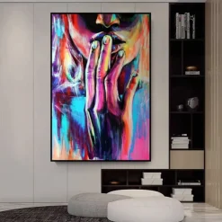 Abstract Woman Nude Canvas Painting Sexy Body Art Canvas Painting Print Sex Posters Wall Art Pictures Modern Bedroom Home Decor