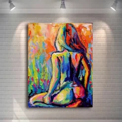 Abstract Woman Nude Canvas Painting Sexy Body Art Canvas Painting Print Sex Posters Wall Art Pictures Modern Bedroom Home Decor