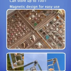 Acrylic Magnetic Seashell Display Box Premium Quality Stunning Showcase to Present and Protect Your Cherished Seashell Collection, Perfect for Home Decor or Gift Giving(Seashell Not Included)