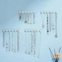 Acrylic Necklace Stand with Elegant Diamond Design, Durable Jewelry Display Holder for Necklaces, Chains & Pendants, Perfect for Showcases, Stores, and Home Organization