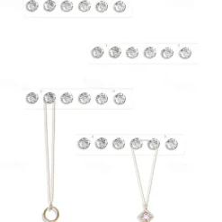 Acrylic Necklace Stand with Elegant Diamond Design, Durable Jewelry Display Holder for Necklaces, Chains & Pendants, Perfect for Showcases, Stores, and Home Organization