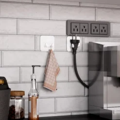 Adhesive Hook -30 Pieces With Adhesive Tape - No Damage No Tools Required No Holes Waterproof And Oil Resistant Very Suitable For Bathroom Kitchen And Home Decoration