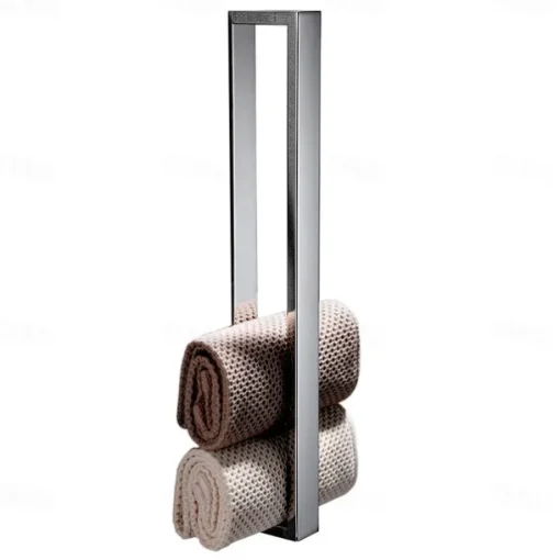 Adhesive Towel Bar with Hook, SUS304 Stainless Steel Hand Towel Holder for Bathroom, Towel Rack for Rolled Towels 40cm
