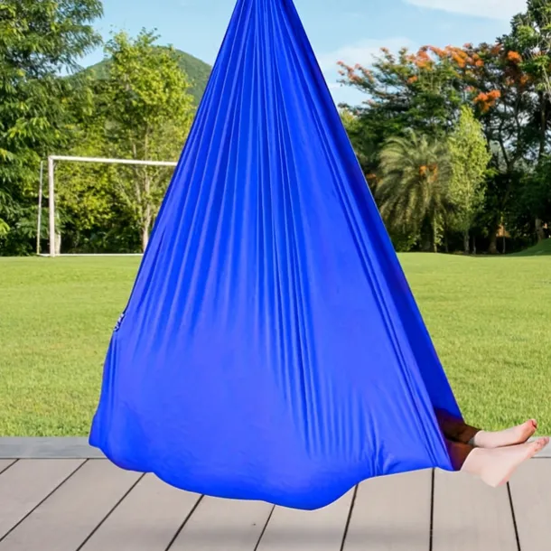 Adjustable Elastic 100*280cm Indoor Outdoor Fabric Hammock for Yoga, Camping, Picnic - Swing Hammock