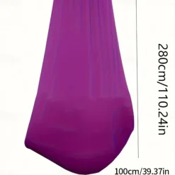 Adjustable Elastic 100*280cm Indoor Outdoor Fabric Hammock for Yoga, Camping, Picnic - Swing Hammock