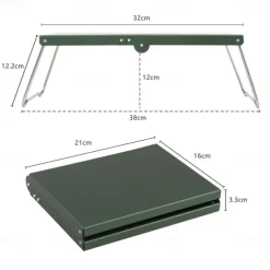 Adjustable Height Aluminum Alloy Camping Folding Table - Portable Outdoor Table for Versatile Use and Comfor