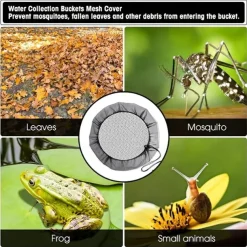 Adjustable Mesh Cover For Rain Barrel, Anti Falling Leaves Filter Screen, Gardening Supplies