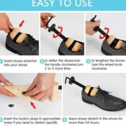 Adjustable 1pcs Unisex Shoe Stretcher Wooden Shoes Tree Shaper Rack,Wood Flats Pumps Boots Expander Trees
