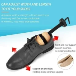Adjustable 1pcs Unisex Shoe Stretcher Wooden Shoes Tree Shaper Rack,Wood Flats Pumps Boots Expander Trees