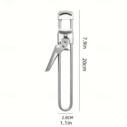 Adjustable Stainless Steel Jar Opener & Lid Opener Manual Can Opener Easy Grip Jar Can Opener Kitchen Accessory for Weak Hands Ideal for Home & Outdoor Use - Metal No Power Re