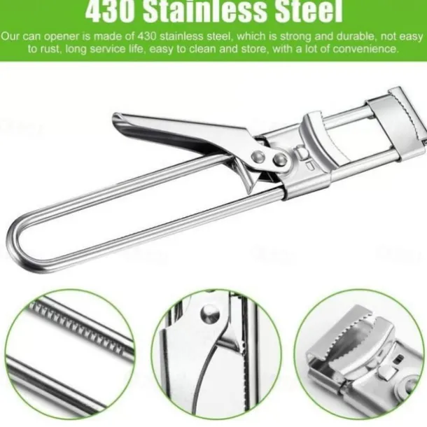 Adjustable Stainless Steel Jar Opener, Gripper Tight Lid Opener for Seniors with Arthritis and Kids, Multifunctional Jam Bottle Opener Tool for Kitchen, Easy Twist Can Opener