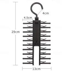 Adjustable Tie Storage Rack 360 Degree Rotating Household Tie Shelf Belt Silk Scarf Artifact Cabinet Organizer Hangers