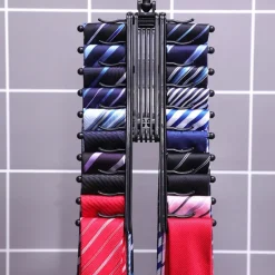 Adjustable Tie Storage Rack 360 Degree Rotating Household Tie Shelf Belt Silk Scarf Artifact Cabinet Organizer Hangers