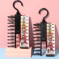 Adjustable Tie Storage Rack 360 Degree Rotating Household Tie Shelf Belt Silk Scarf Artifact Cabinet Organizer Hangers