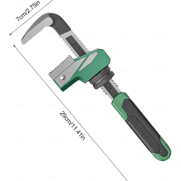 Adjustable Wrench, F-Type Pipe Wrench, Multi-Functional Plumbing Wrench, Heavy Duty Pipe Wrenches for Special-Shaped Valve Removal and Round Pipes