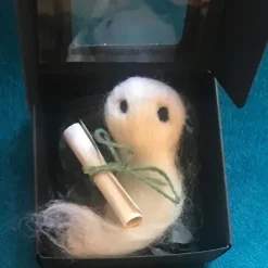 Adopt A Ghost, Halloween Gift Cute Ghost Little Felt Ghost Box with Tiny Scroll, Felt Ghost Gift Box, Cute Ghost Matchbox Gift, Ghost Ornament for Friends Family