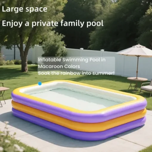 Adult Inflatable Swimming Pool Large Outdoor Water Fun for Home and Family, Weekend Play, Summer Water Play
