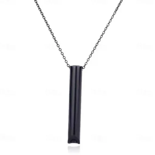 Aerosolry Breathlace,Stainless Steel Pendant Necklace Whistle for Meditation, Mindfulness, Breathing Techniques, Stress Relief, and Anxiety Reduction during Yoga