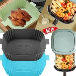 Air Fryer Silicone Bakeware Multi-Functional Barbecue Mat Baking Oven Easy To Clean Oil-Proof Silicone Mat Tray