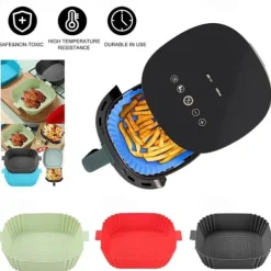 Air Fryer Silicone Bakeware Multi-Functional Barbecue Mat Baking Oven Easy To Clean Oil-Proof Silicone Mat Tray