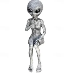 Alien Statue Resin Ornament, Outdoor Garden Statue Ornament Decoration, Add a Unique Touch to Your Home Decor