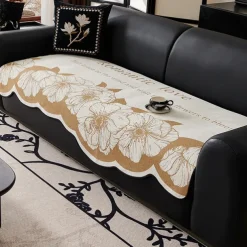 All-Season Chenille Couch Cover - Soft and Durable Fabric for Year-Round Comfort - Elegant Design Enhances Any Living Space - Protects Your Sofa from Spills, Stains, and Scratches - Easy to Fit, Remov