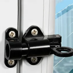 Aluminum Alloy Bolt Lock Self-Closing Automatic Latch Window Gate Security Pull Ring Spring Bounce Door Bolt Latch Lock