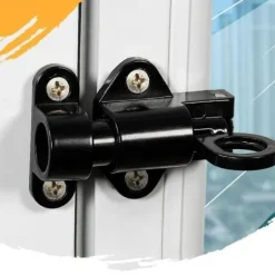 Aluminum Alloy Bolt Lock Self-Closing Automatic Latch Window Gate Security Pull Ring Spring Bounce Door Bolt Latch Lock