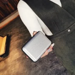 Aluminum Bank Card Holder Blocking Hard Case Wallet Solid Credit Card Anti-RFID Scanning Protect Card Holder