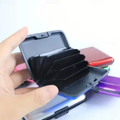 Aluminum Bank Card Holder Blocking Hard Case Wallet Solid Credit Card Anti-RFID Scanning Protect Card Holder