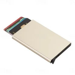 Aluminum Card Holder ID RFID Credit Card Holder Automatic Pop-up Bank Card Box Smart Quick Release Women Wallet Mini Car Package
