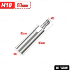 Angle Grinder Bit Extension Shaft 80mm M10 Durable Connecting Rod for Polishing Pad Grinding Connection Adapter Power Tool