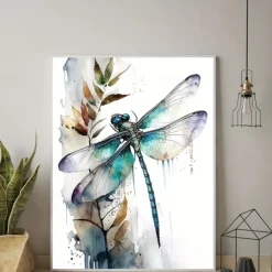 Animal Wall Art Canvas Dragonfly Prints and Posters Pictures Decorative Fabric Painting For Living Room Pictures No Frame