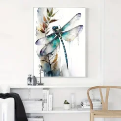 Animal Wall Art Canvas Dragonfly Prints and Posters Pictures Decorative Fabric Painting For Living Room Pictures No Frame