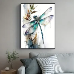 Animal Wall Art Canvas Dragonfly Prints and Posters Pictures Decorative Fabric Painting For Living Room Pictures No Frame