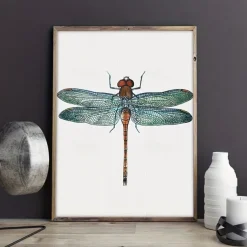 Animal Wall Art Canvas Dragonfly Prints and Posters Pictures Decorative Fabric Painting For Living Room Pictures No Frame
