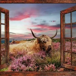 Animal Wall Art Canvas Farm Cows Canvas Prints and Posters for Home Decor Without Frame