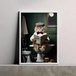 Animal Wall Art Canvas Funny Series Prints and Posters Pictures Decorative Fabric Painting For Living Room Bathroom Toilet Pictures No Frame