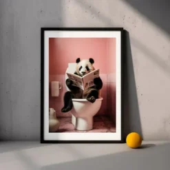 Animal Wall Art Canvas Funny Series Prints and Posters Pictures Decorative Fabric Painting For Living Room Bathroom Toilet Pictures No Frame