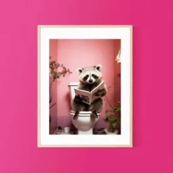 Animal Wall Art Canvas Funny Series Prints and Posters Pictures Decorative Fabric Painting For Living Room Bathroom Toilet Pictures No Frame