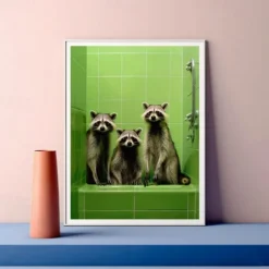 Animal Wall Art Canvas Funny Series Prints and Posters Pictures Decorative Fabric Painting For Living Room Bathroom Toilet Pictures No Frame