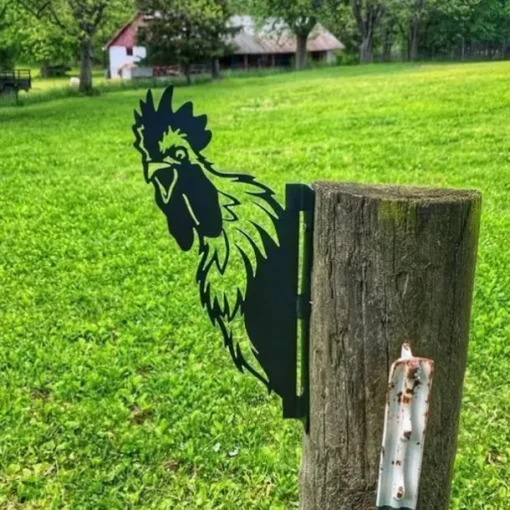 Animals Metal Garden Art Decor, Funny Peeping Cow Metal Wall Sculptures Weatherproof Wrought Iron Art Cow Sign Outdoor Garden Farmhouse Decor Cow Wall Decor