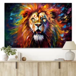 Animals Wall Art Canvas Majestic Lion Prints and Posters Pictures Decorative Fabric Painting For Living Room Pictures No Frame