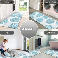Anti Fatigue Kitchen Rug Non Slip Kitchen Mats Floor Mat Cushioned Area Rugs Waterproof Comfort Standing Mat Runner for Kitchen