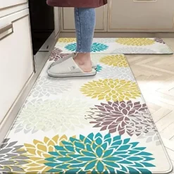 Anti Fatigue Kitchen Rug Non Slip Kitchen Mats Floor Mat Cushioned Area Rugs Waterproof Comfort Standing Mat Runner for Kitchen