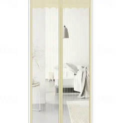 Anti Mosquito Insect Curtain Magnetic Door Screen, Garden Magnetic Fly Insect Door Screen Curtain Mosquito, Ultra Seal Magnets Close Automatically Keep Fresh Air in