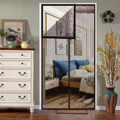 Anti Mosquito Insect Curtain Magnetic Door Screen, Garden Magnetic Fly Insect Door Screen Curtain Mosquito, Ultra Seal Magnets Close Automatically Keep Fresh Air in