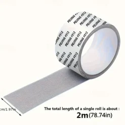 Anti-Mosquito Mesh Repair Tape - Waterproof Self-Adhesive Patch for Dorm Screens and Curtains, Strong Bond Fiberglass Repair Tape for Screen Tear - 2M Roll - For Homeowners & Renters - Ideal for Windo