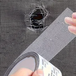 Anti-Mosquito Mesh Repair Tape - Waterproof Self-Adhesive Patch for Dorm Screens and Curtains, Strong Bond Fiberglass Repair Tape for Screen Tear - 2M Roll - For Homeowners & Renters - Ideal for Windo